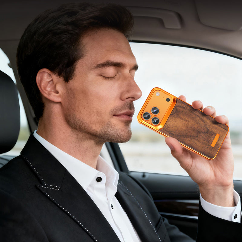 Armor King MagSafe Aluminum+Wood Heat Dissipation Aromatherapy Protective Cover Case