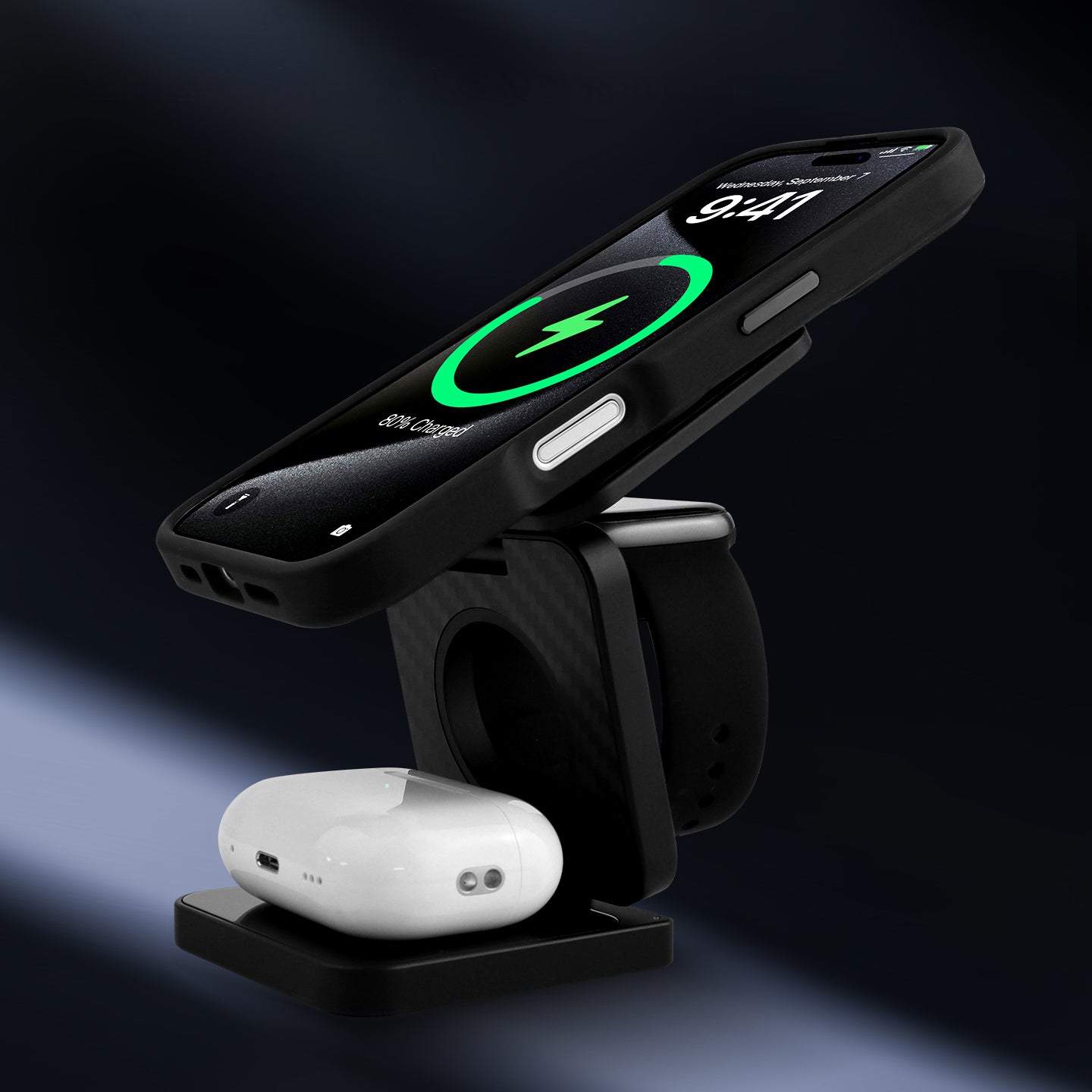 Lamborghini 3-in 1 Foldable Magnetic Wireless Charger -TE D1