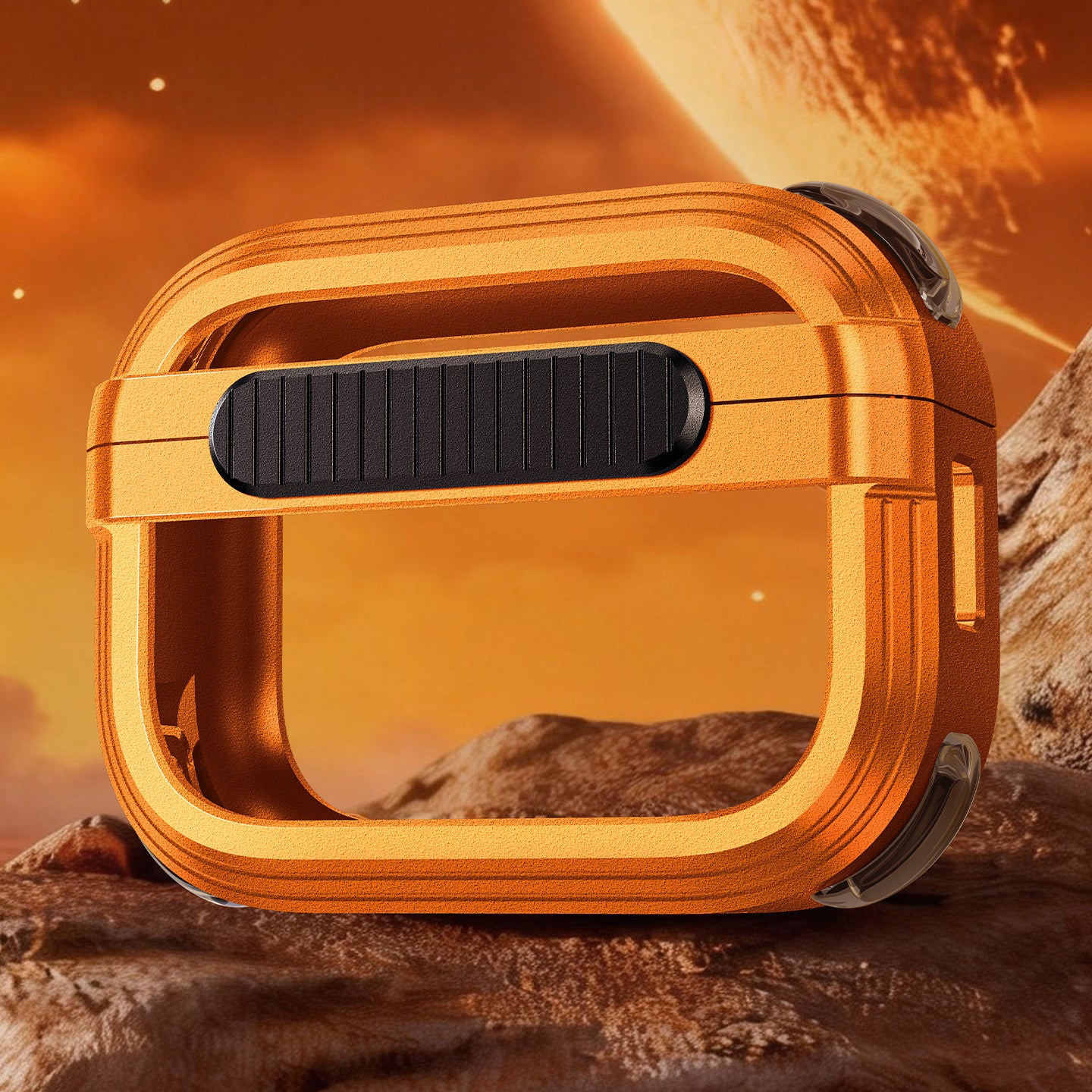 Oatsbasf Armour Magnetic Lock Airbag Shockproof Hollow-out Metal Case for Apple AirPods Pro 3