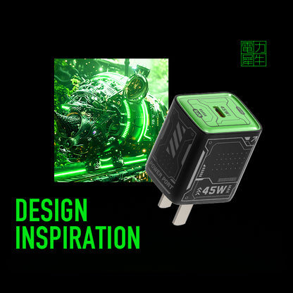 Mfish Electronic Rhino Power Port GaN 45W PD Fast Charger