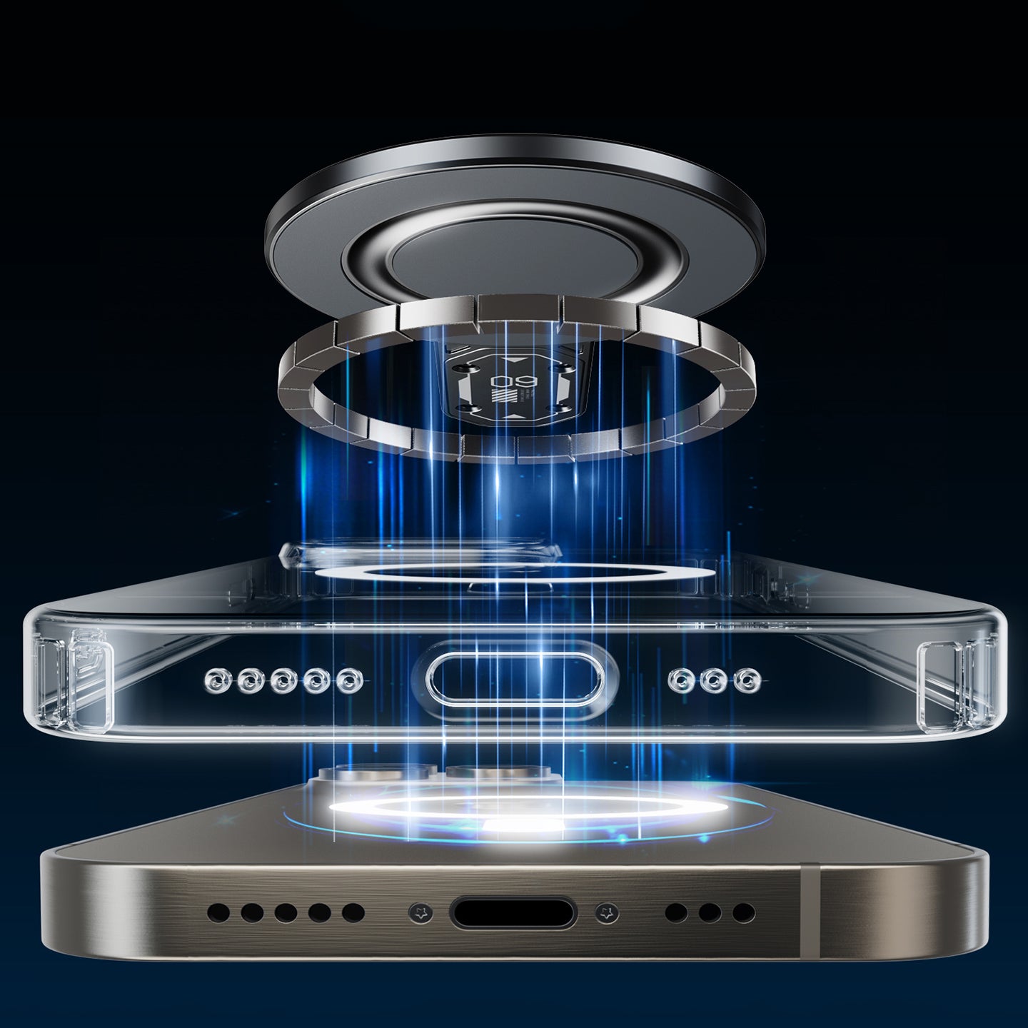 Armor King Decompression Magnetic Ring Holder MagSafe Phone Bracket