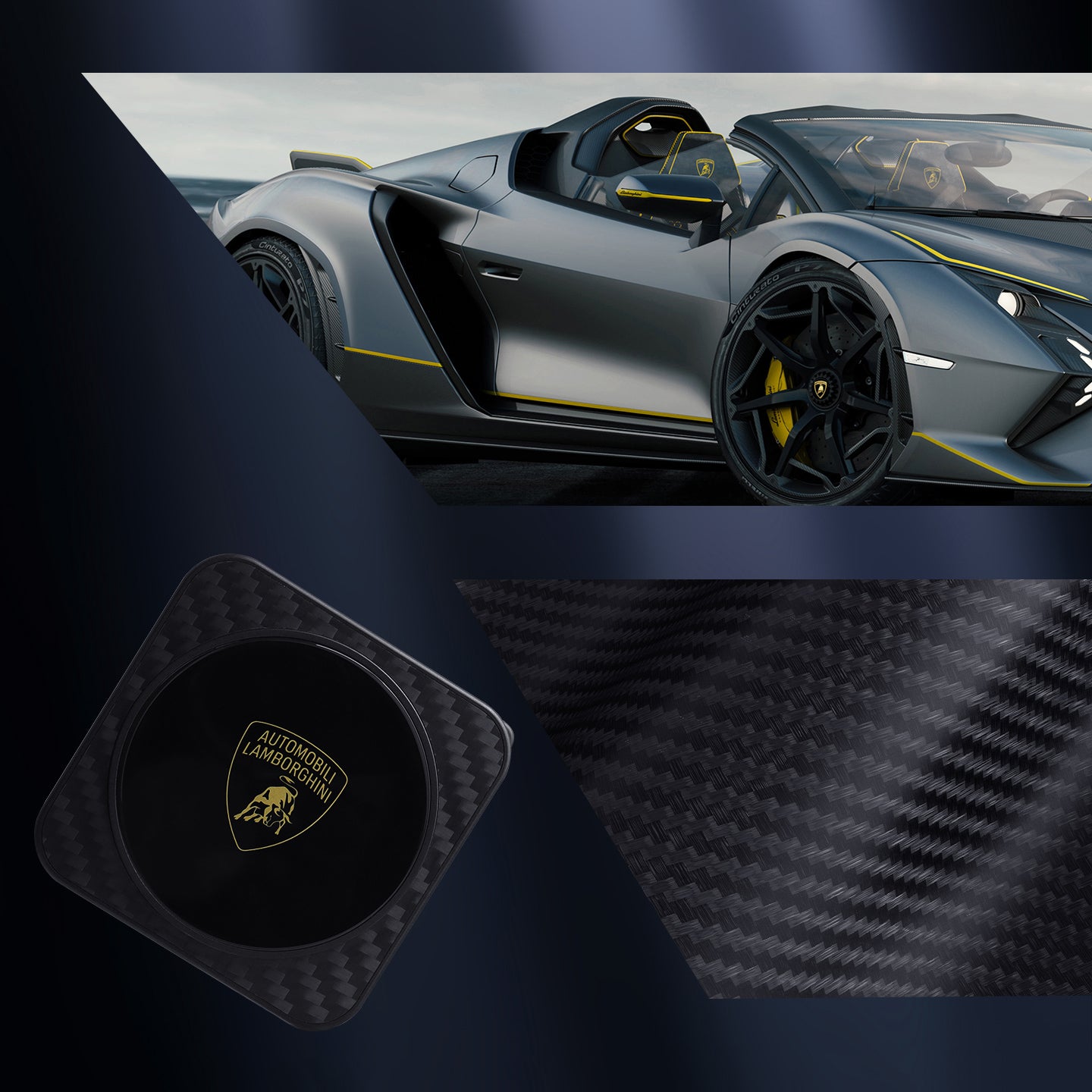 Lamborghini 3-in 1 Foldable Magnetic Wireless Charger -TE D1