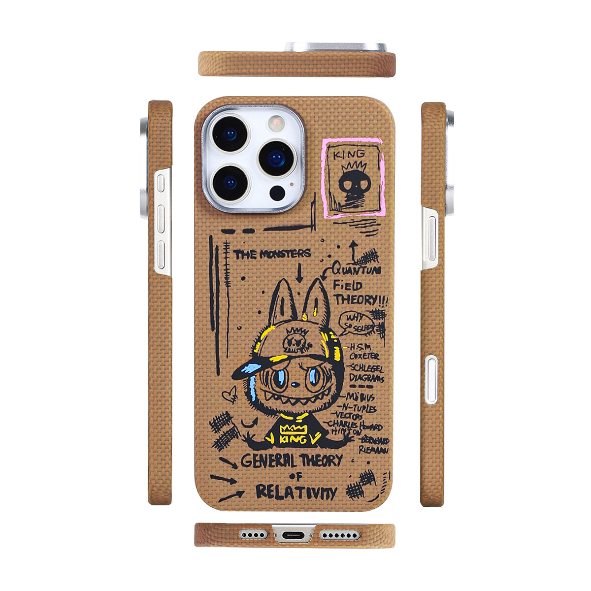 Armor King Labubu Graffiti Luxury Pure Aramid Fiber MagSafe Case Cover