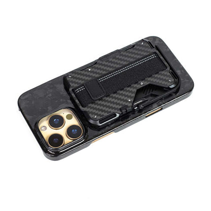 Armor King Magnetic Multi-Tool Metal Wallet Carbon Fiber Cover Card Holder