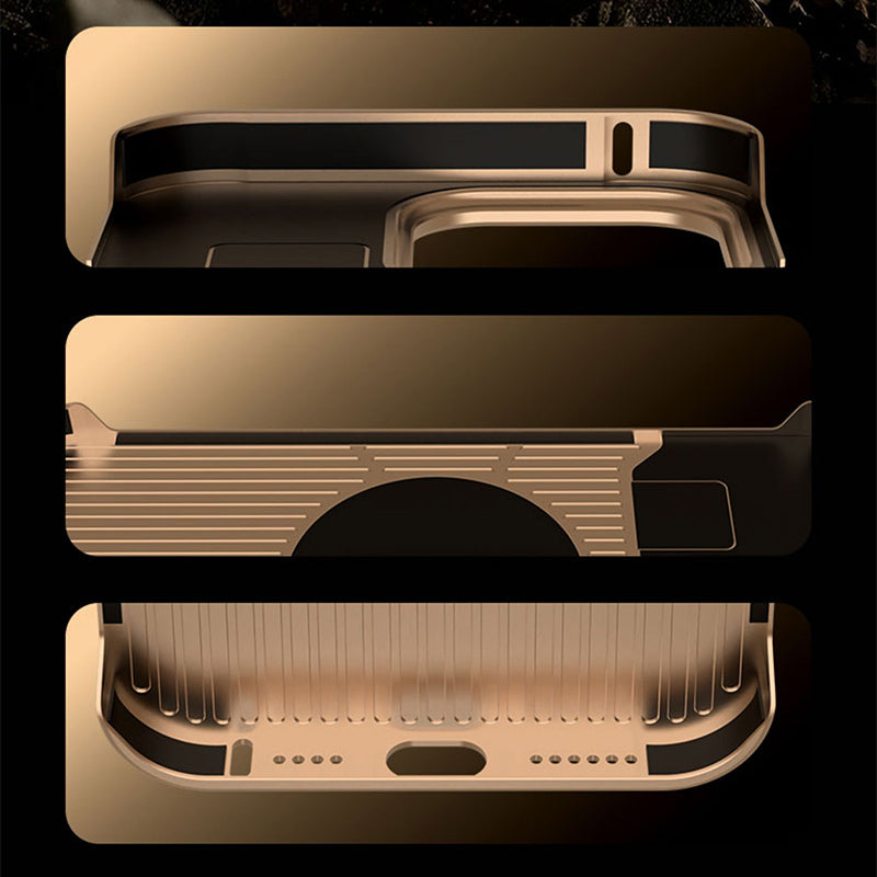 Armor King MagSafe Aluminum+Forged Carbon Fiber Heat Dissipation Aromatherapy Protective Cover Case
