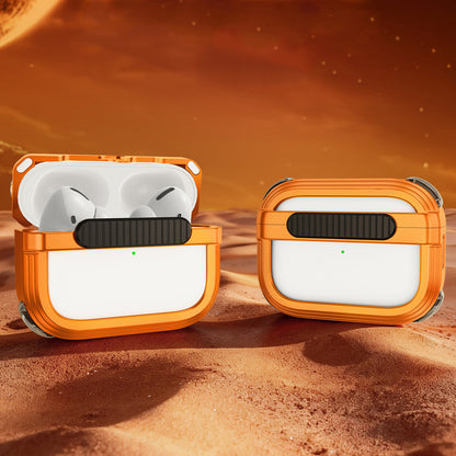 Oatsbasf Armour Magnetic Lock Airbag Shockproof Hollow-out Metal Case for Apple AirPods Pro 3