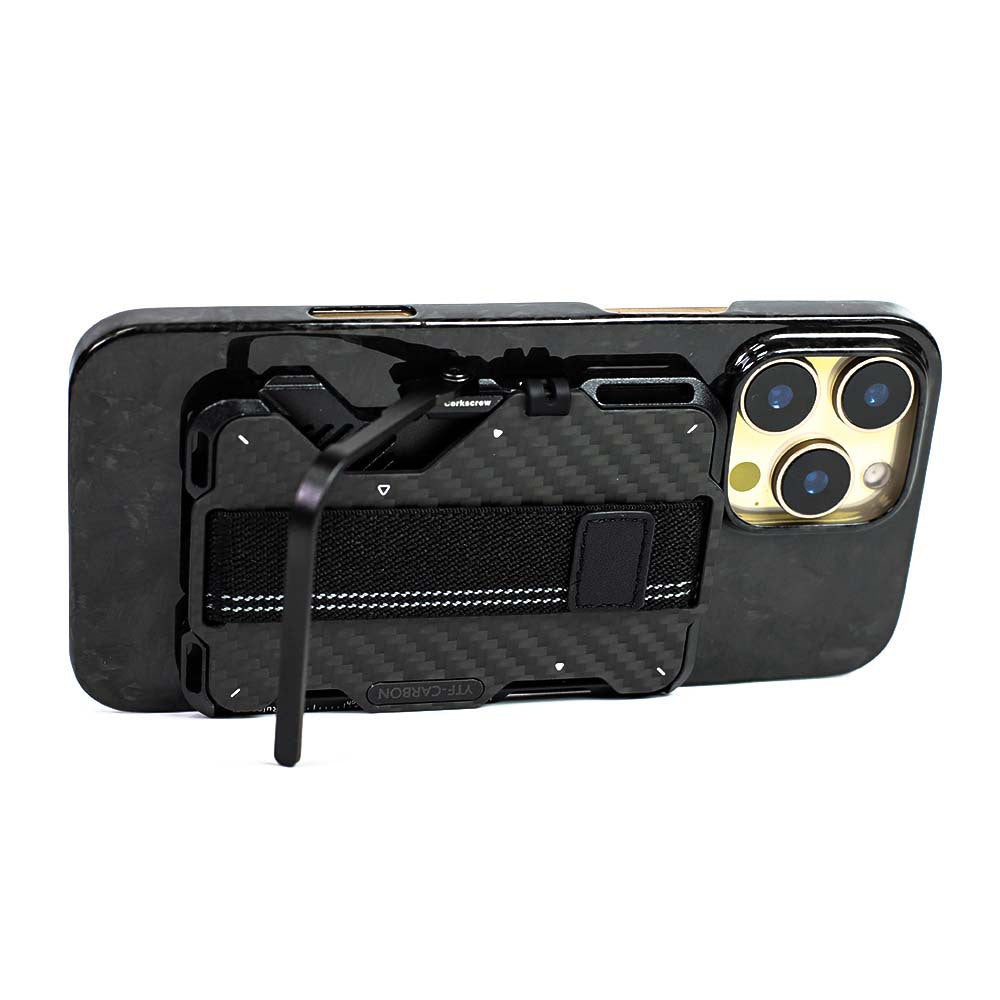 Armor King Magnetic Multi-Tool Metal Wallet Carbon Fiber Cover Card Holder