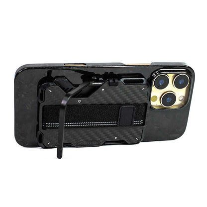 Armor King Magnetic Multi-Tool Metal Wallet Carbon Fiber Cover Card Holder