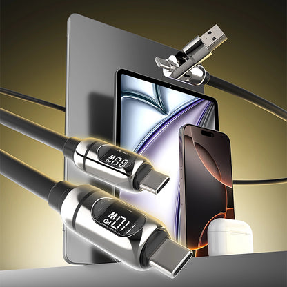 Mfish Gemini Dragon 140W USB-A+USB-C to Type-C*2 Data Cable Charging Line