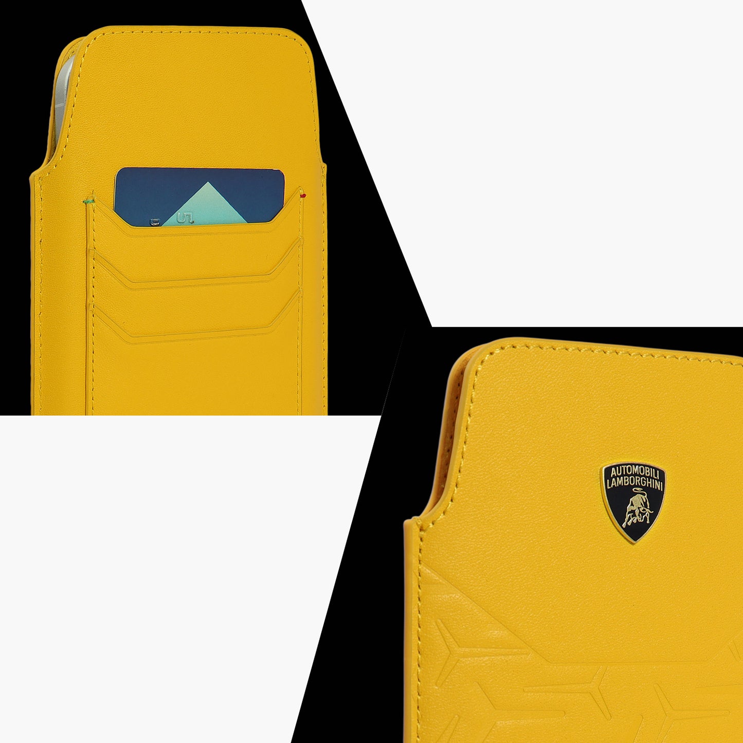 Lamborghini Genuine Leather Mobile Phone Pouch - Temerario D2