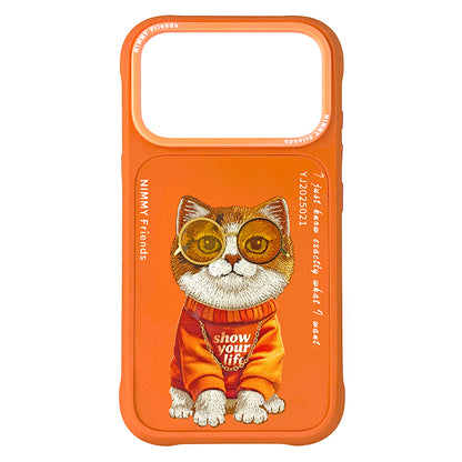 Nimmy Glasses Cute Pets Cool Embroidery Case Cover