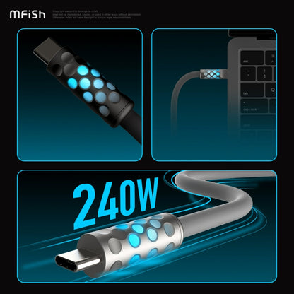 MfiSh Power Viper Type-C to Lightning (30W) / Type-C (240W) Luminous Data Cable Charging Line
