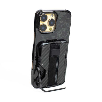 Armor King Magnetic Multi-Tool Metal Wallet Carbon Fiber Cover Card Holder