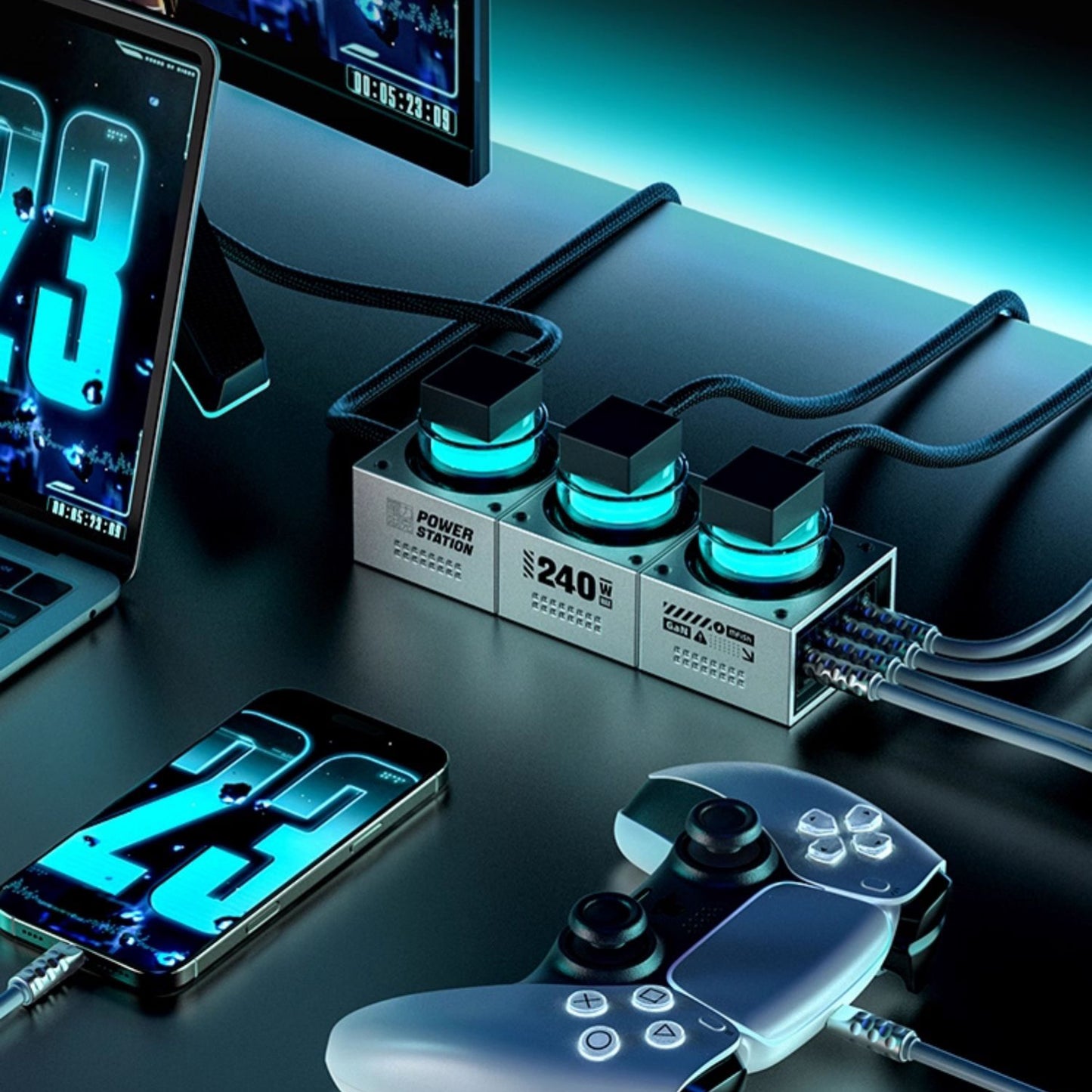 Mfish E-Tank Power Station 240W GaN PD Desktop Charger