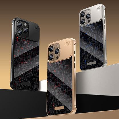 Armor King MagSafe Aluminum+Forged Carbon Fiber Heat Dissipation Aromatherapy Protective Cover Case