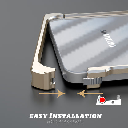 Luphie Slim Light Shockproof Snap-on Aluminum Metal Bumper Case Cover