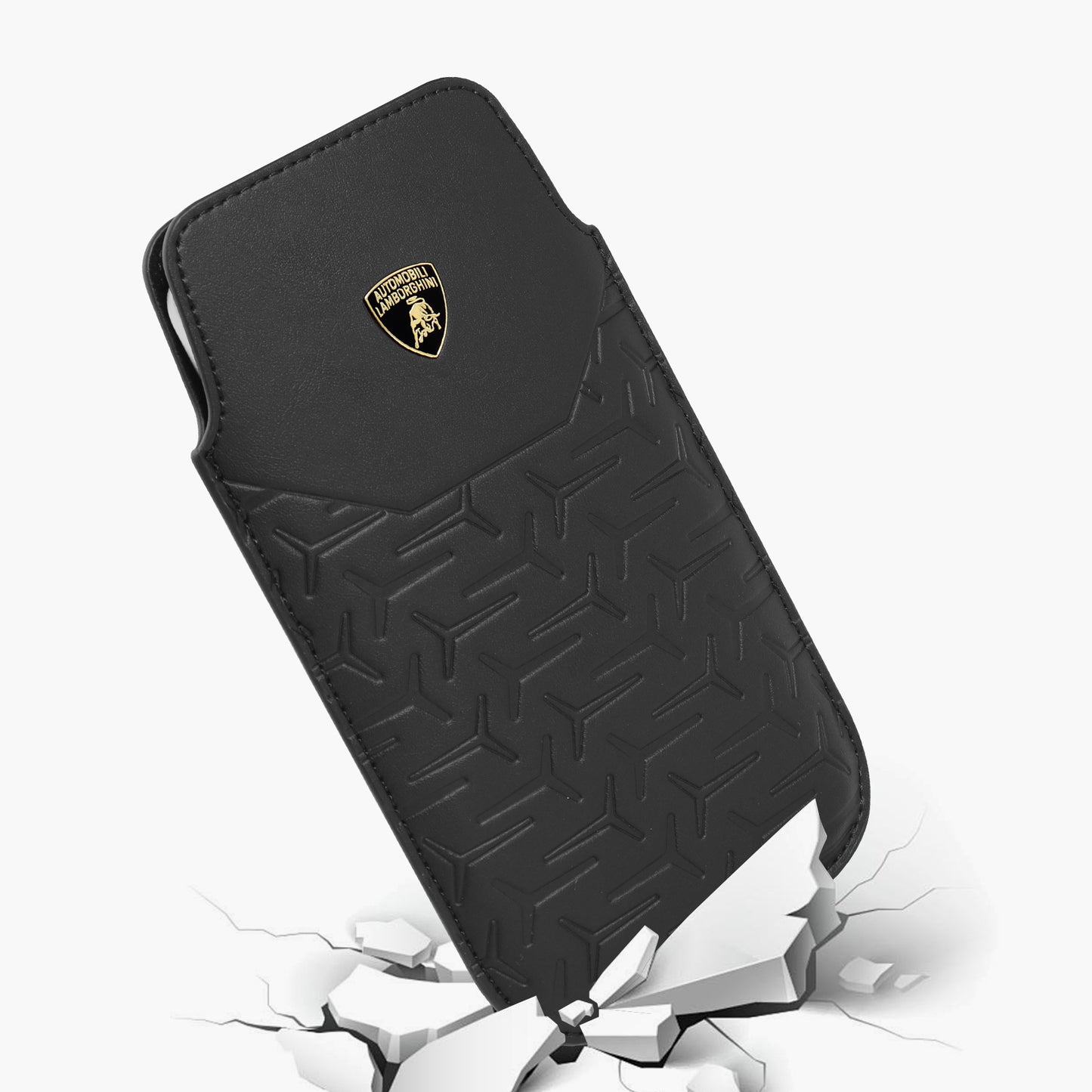 Lamborghini Genuine Leather Mobile Phone Pouch - Temerario D2