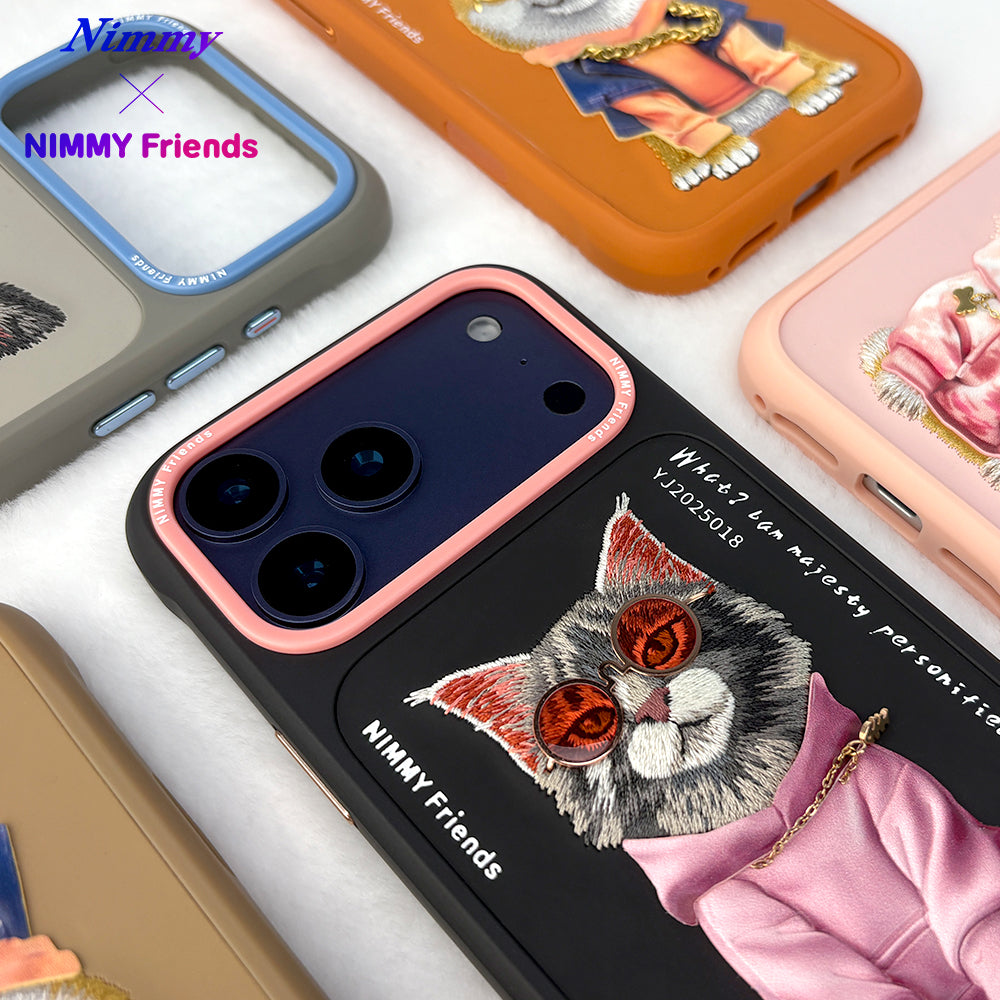 Nimmy Glasses Cute Pets Cool Embroidery Case Cover