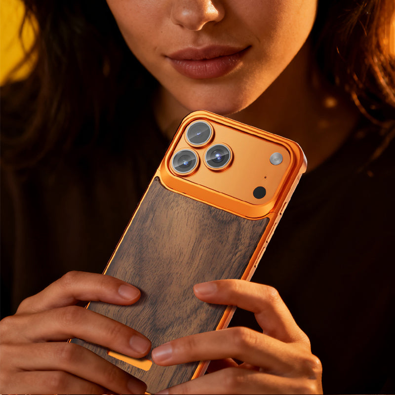 Armor King MagSafe Aluminum+Wood Heat Dissipation Aromatherapy Protective Cover Case