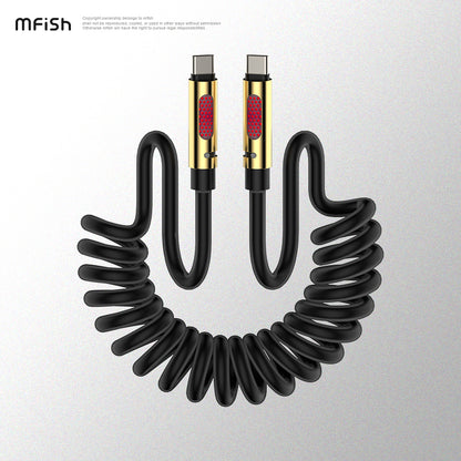 MfiSh Aroma Bee 240W Type-C to Type-C Aromatherapy Elastic Data Cable Charging Line