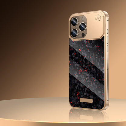 Armor King MagSafe Aluminum+Forged Carbon Fiber Heat Dissipation Aromatherapy Protective Cover Case