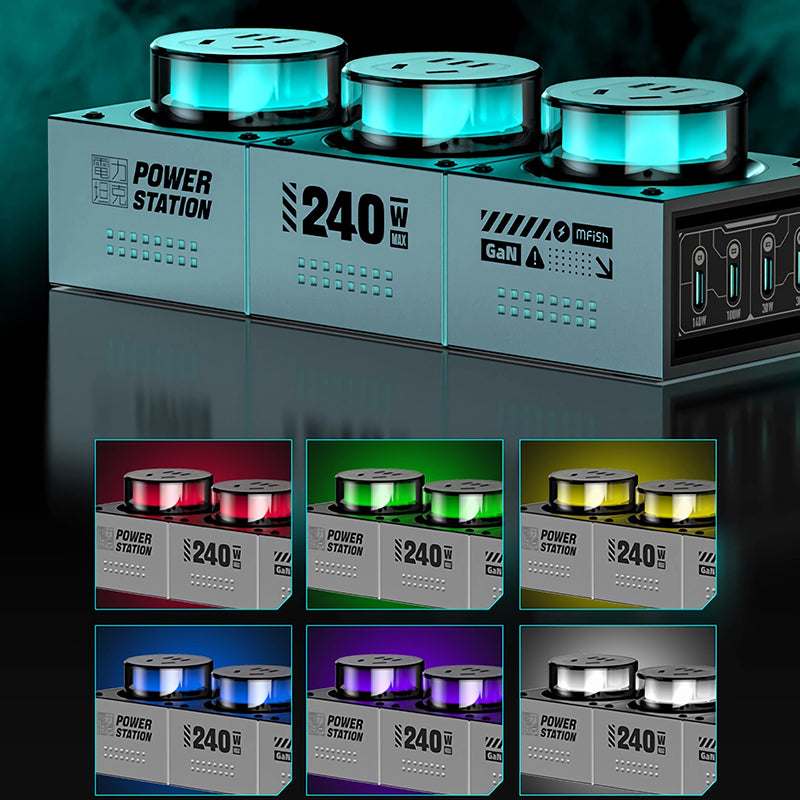 Mfish E-Tank Power Station 240W GaN PD Desktop Charger