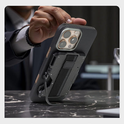 Armor King Magnetic Multi-Tool Metal Wallet Carbon Fiber Cover Card Holder