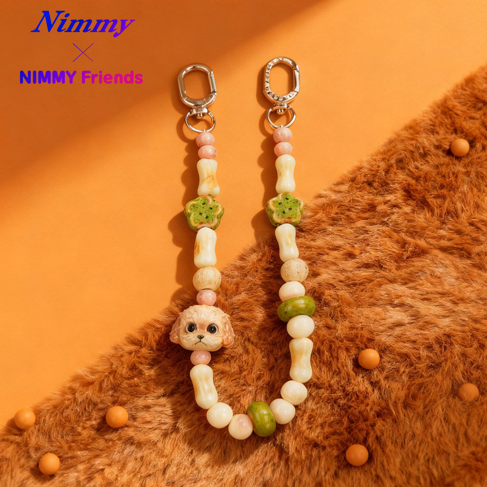Nimmy Big Eyes Cute Pets 3D Ceramic Bracelet Phone Lanyard