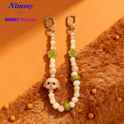 Nimmy Big Eyes Cute Pets 3D Ceramic Bracelet Phone Lanyard