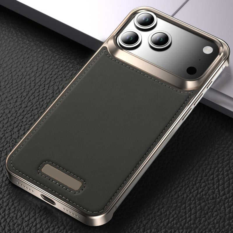 Armor King MagSafe Aluminum+Leather Heat Dissipation Protective Case Cover