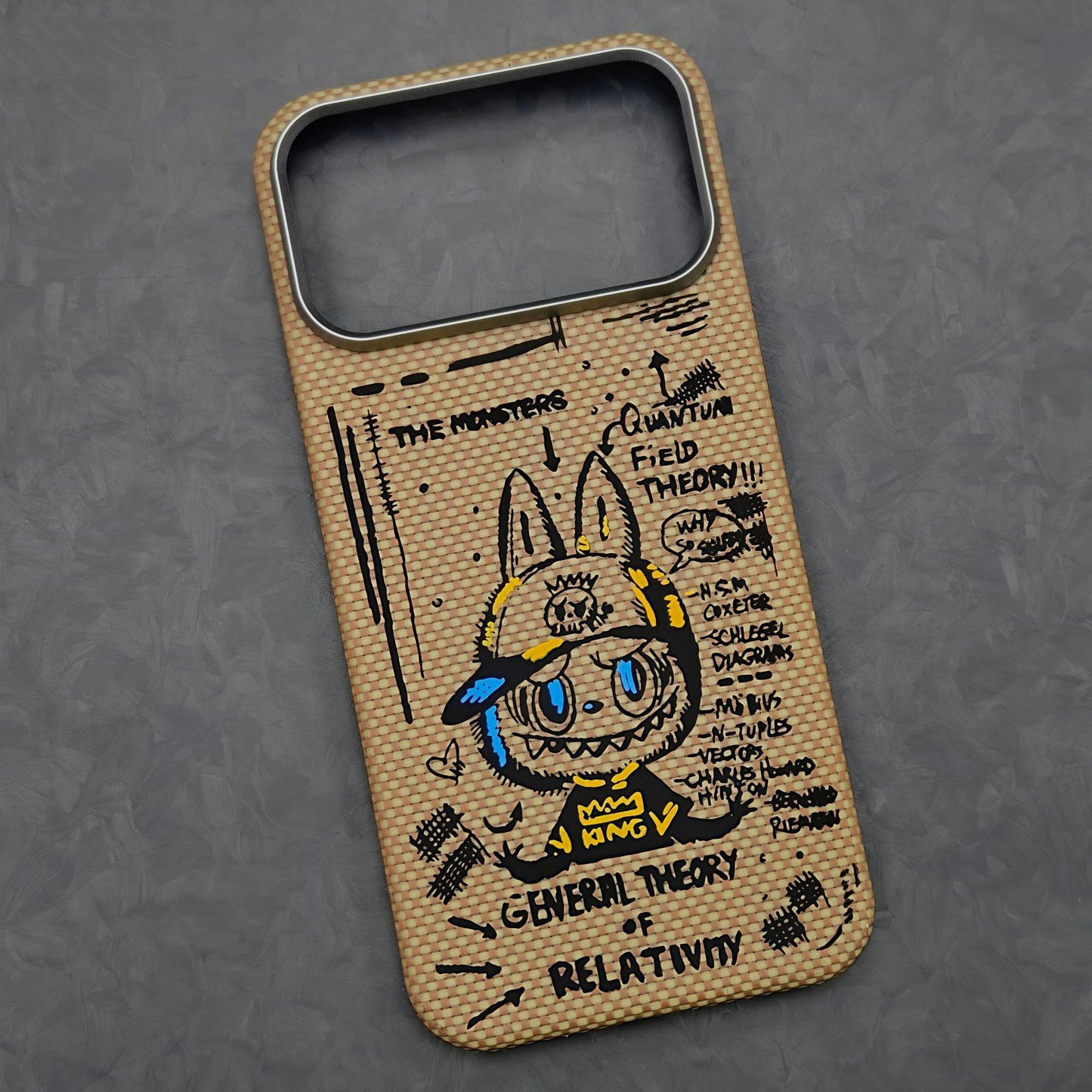 Armor King Labubu Graffiti Luxury Pure Aramid Fiber MagSafe Case Cover