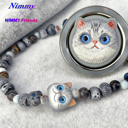 Nimmy Big Eyes Cute Pets 3D Ceramic Bracelet Phone Lanyard