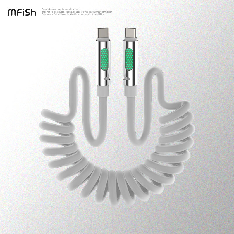 MfiSh Aroma Bee 240W Type-C to Type-C Aromatherapy Elastic Data Cable Charging Line