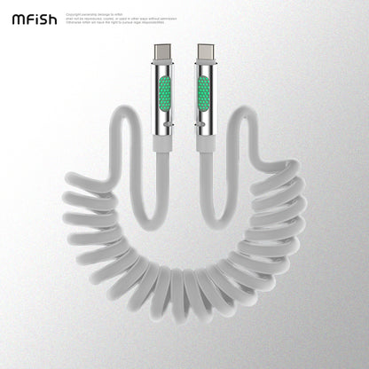 MfiSh Aroma Bee 240W Type-C to Type-C Aromatherapy Elastic Data Cable Charging Line