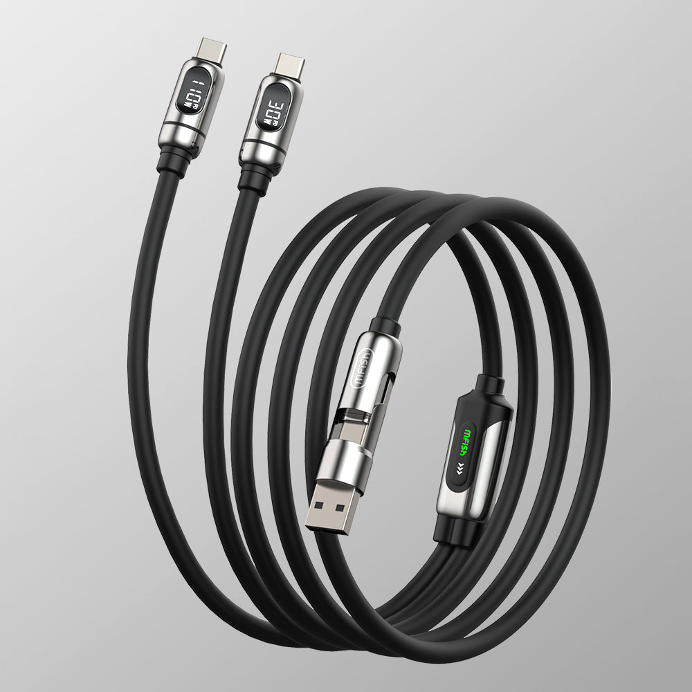 Mfish Gemini Dragon 140W USB-A+USB-C to Type-C*2 Data Cable Charging Line