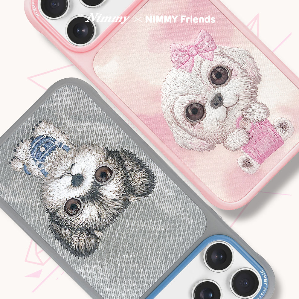 Nimmy Big Eyed Pets Cute 3D Embroidery Case Cover