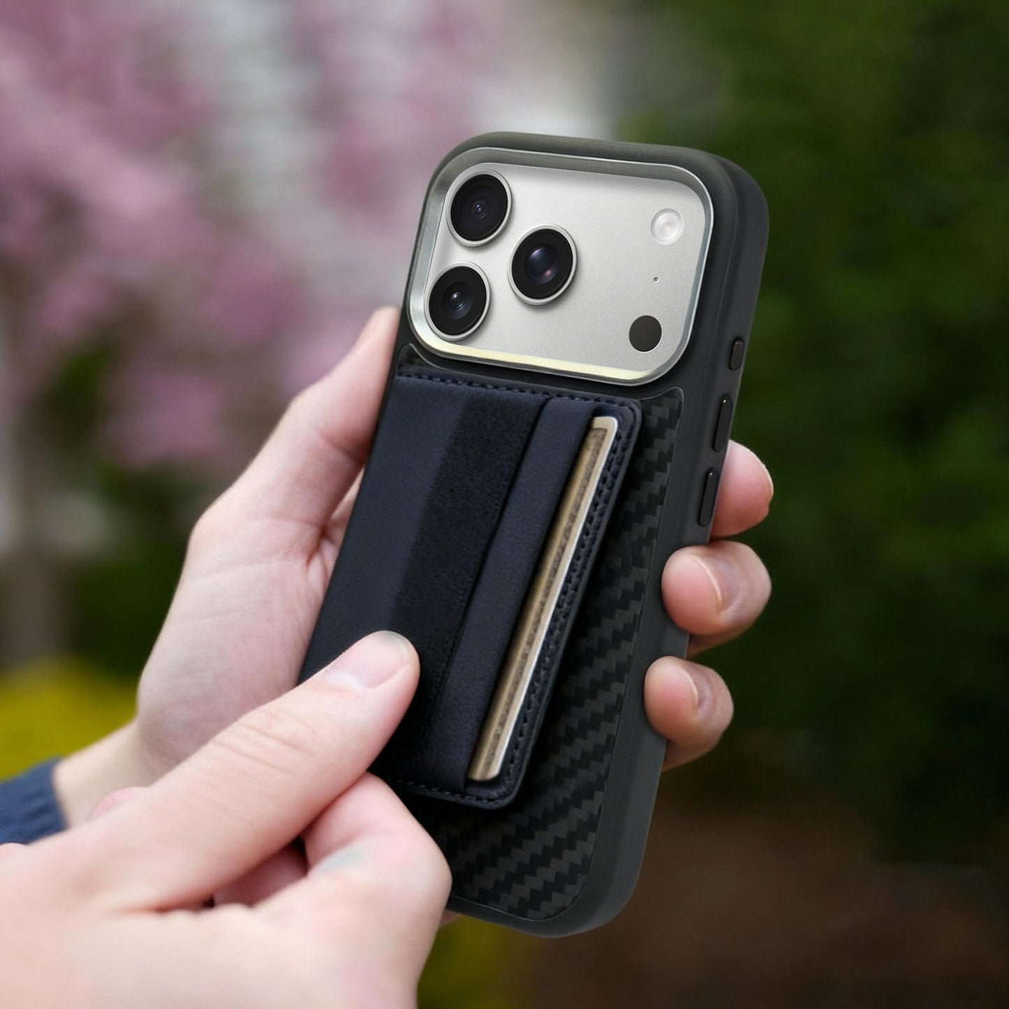 Lamborghini MagSafe 360° Stand  Carbon Fiber Phone Case - Temerario D4