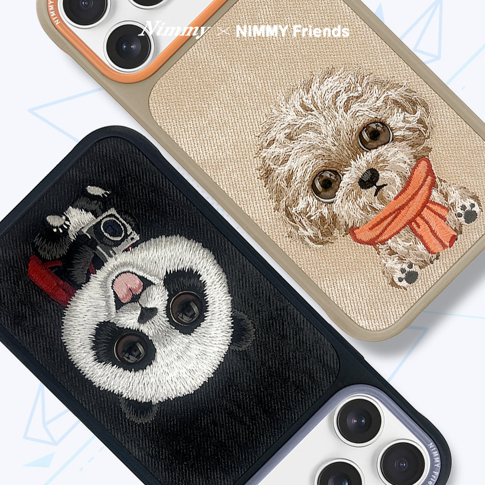 Nimmy Big Eyed Pets Cute 3D Embroidery Case Cover