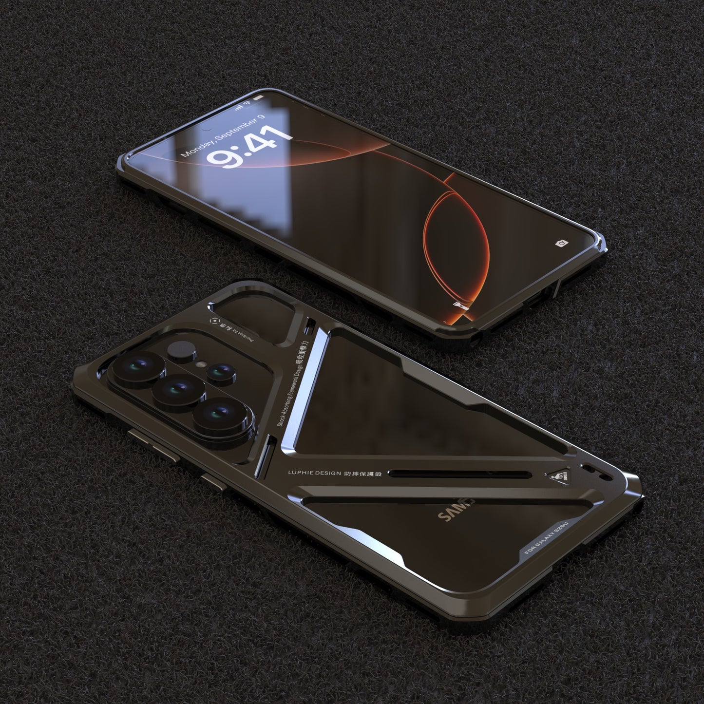 Luphie Warrior Armor Military-Grade Drop Protectioon Aluminum Alloy Heat Dissipation Metal Case Cover