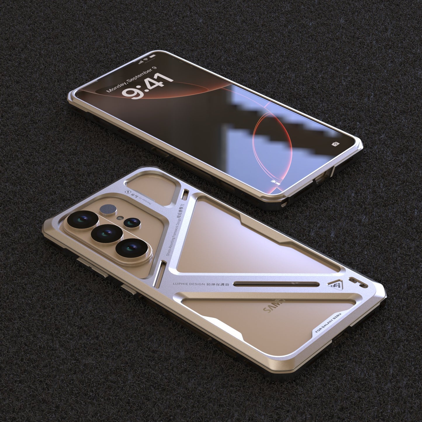 Luphie Warrior Armor Military-Grade Drop Protectioon Aluminum Alloy Heat Dissipation Metal Case Cover