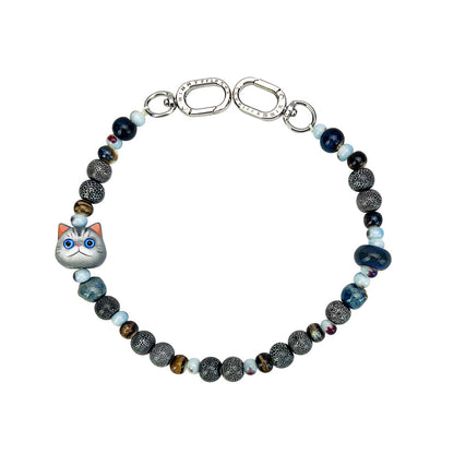 Nimmy Big Eyes Cute Pets 3D Ceramic Bracelet Phone Lanyard