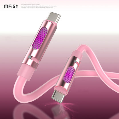 MfiSh Aroma Bee 240W Type-C to Type-C Aromatherapy Elastic Data Cable Charging Line