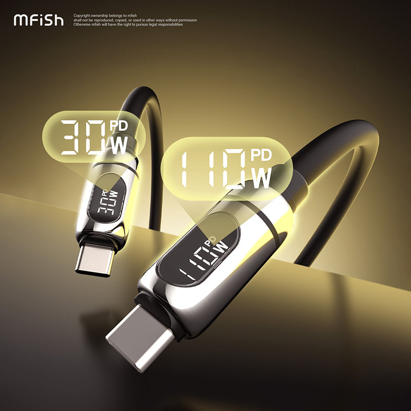 Mfish Gemini Dragon 140W USB-A+USB-C to Type-C*2 Data Cable Charging Line