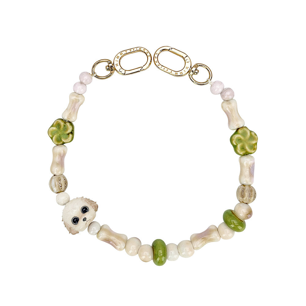 Nimmy Big Eyes Cute Pets 3D Ceramic Bracelet Phone Lanyard