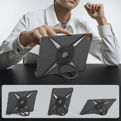 Amor King X 360° Magsafe Pivot Ring Stand True Air Shockproof Metal Alloy Case for Apple iPad