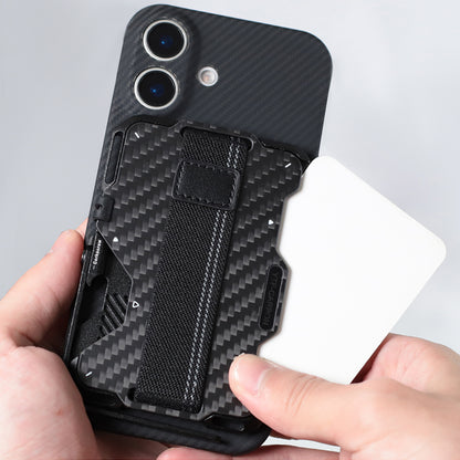 Armor King Magnetic Multi-Tool Metal Wallet Carbon Fiber Cover Card Holder