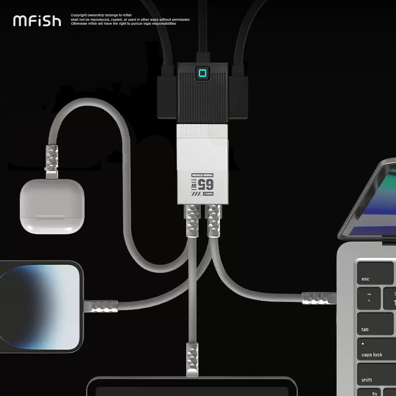 Mfish Electronic Mobile Power Station GaN 65W PD Fast Charger