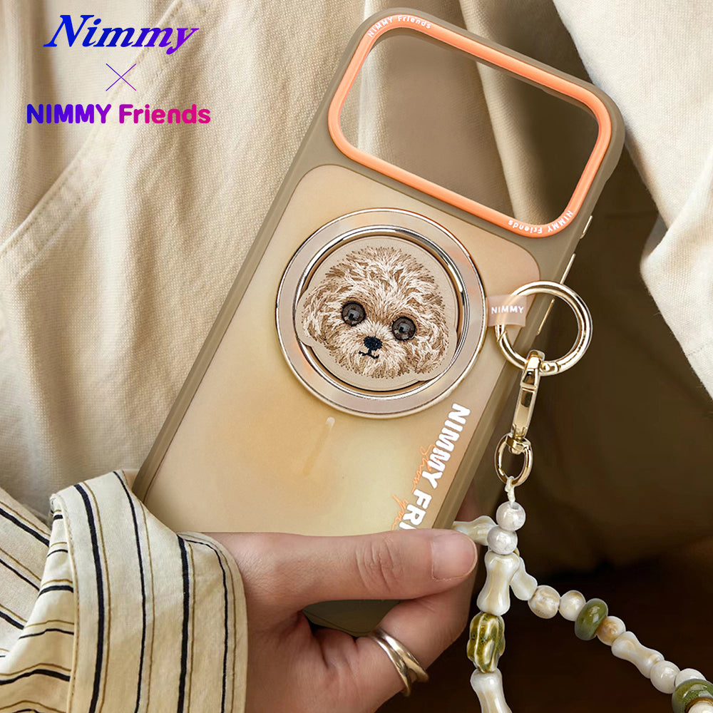 Nimmy Big Eyes Cute Pets 3D Embroidery Magnetic Bracket Phone Holder