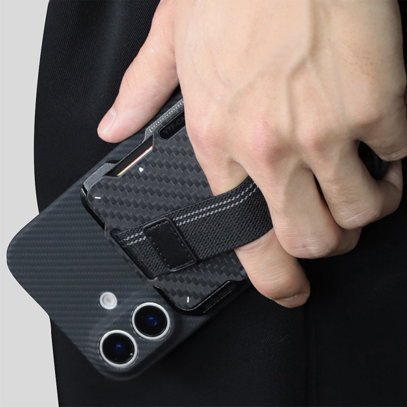 Armor King Magnetic Multi-Tool Metal Wallet Carbon Fiber Cover Card Holder