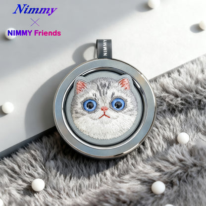 Nimmy Big Eyes Cute Pets 3D Embroidery Magnetic Bracket Phone Holder
